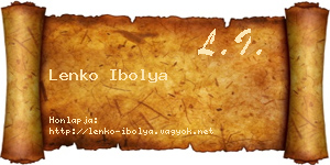 Lenko Ibolya névjegykártya